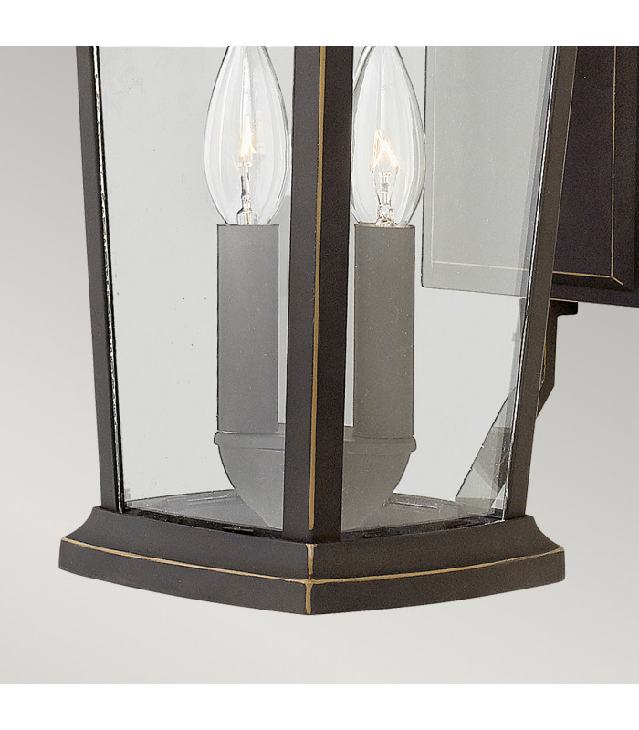 Bromley 2 Light Outdoor Medium Wall Lantern Light Bronze IP44 E14-3
