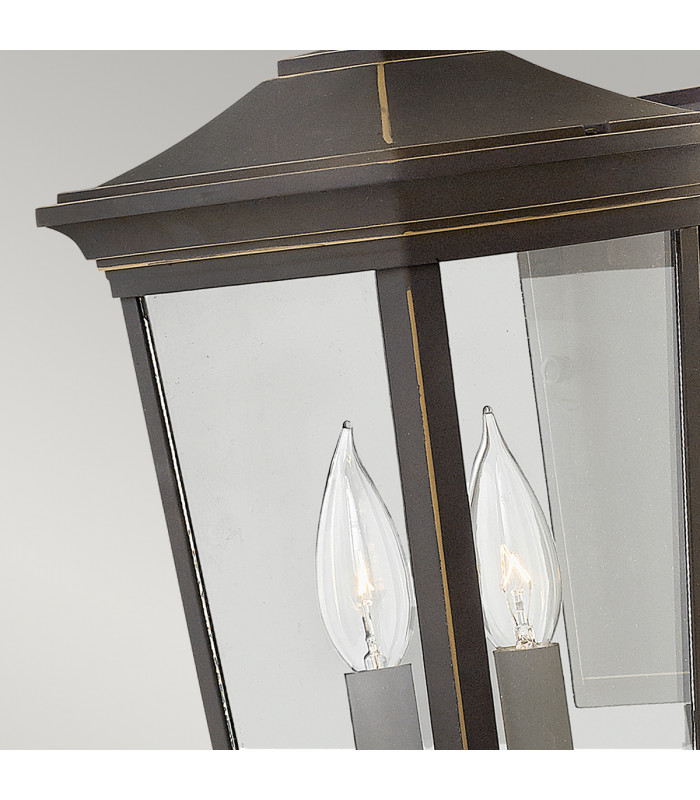 Bromley 2 Light Outdoor Medium Wall Lantern Light Bronze IP44 E14-4