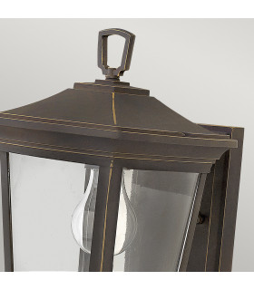 Bromley 1 Light Outdoor Small Wall Lantern Light Bronze IP44 E27-2