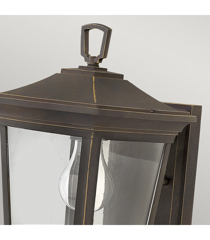 Bromley 1 Light Outdoor Small Wall Lantern Light Bronze IP44 E27-2