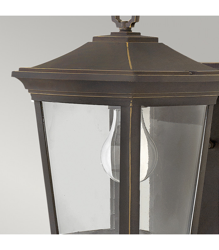 Bromley 1 Light Outdoor Small Wall Lantern Light Bronze IP44 E27-3