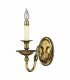 Cambridge 1 Light Indoor Candle Wall Light Burnished Brass E14-1