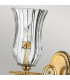 Cambridge 1 Light Indoor Candle Wall Light Burnished Brass E14-3