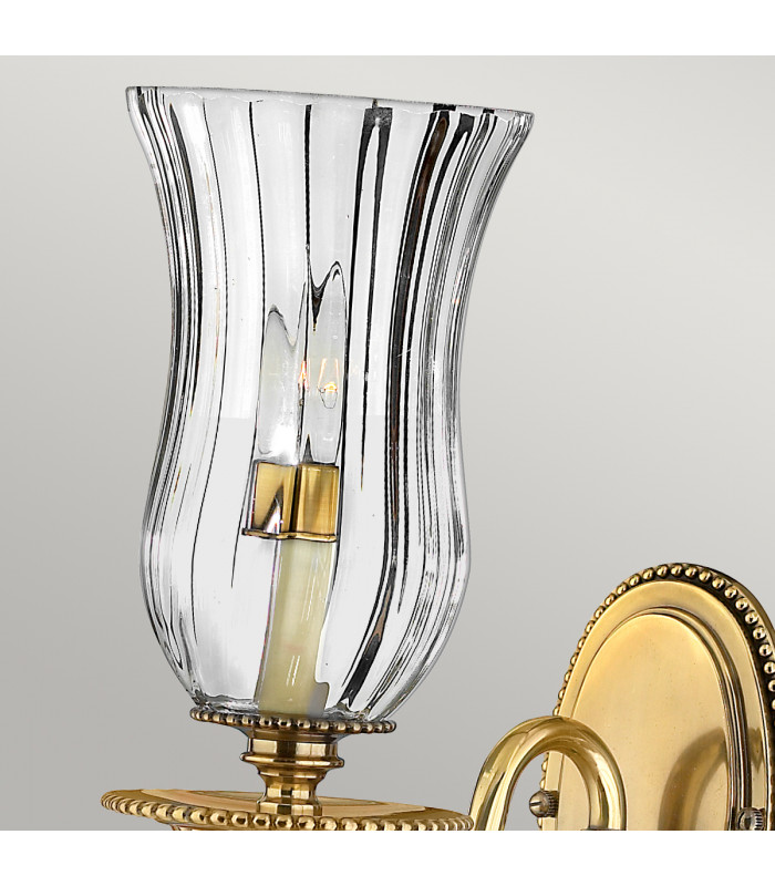 Cambridge 1 Light Indoor Candle Wall Light Burnished Brass E14-3