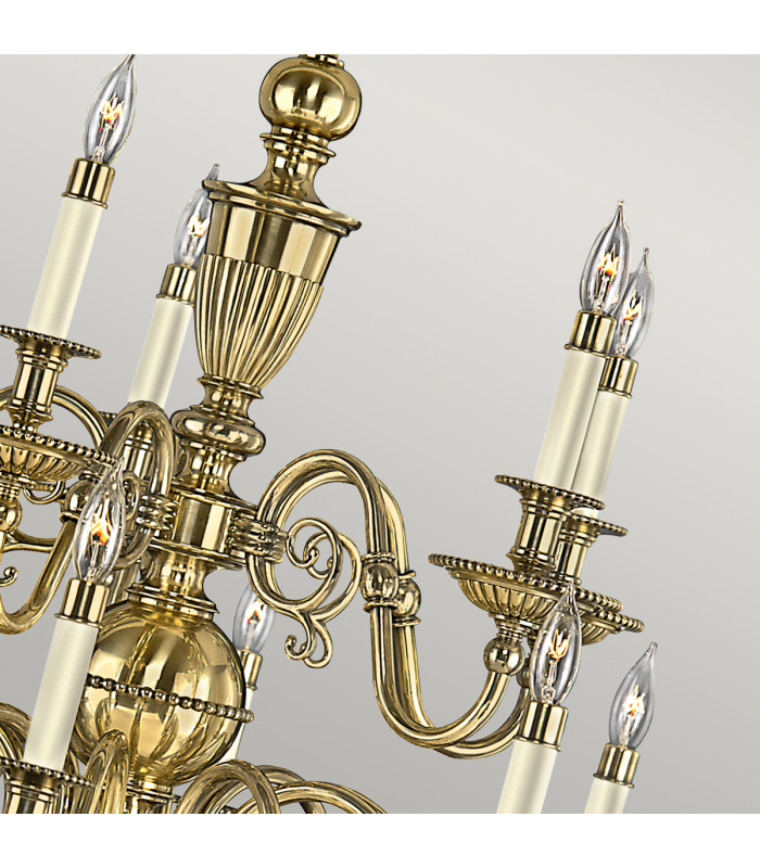 Cambridge 15 Light Candle Chandelier Burnished Brass-3