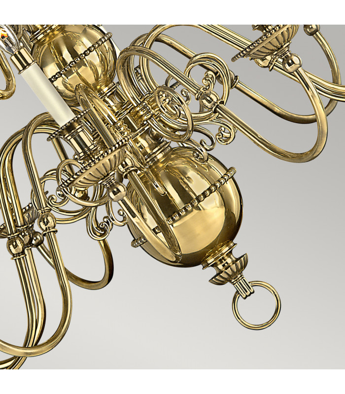 Cambridge 15 Light Candle Chandelier Burnished Brass-5