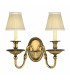 Cambridge 2 Light Indoor Candle Wall Light Burnished Brass (Shades Sold Separately) E14-1