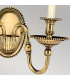 Cambridge 2 Light Indoor Candle Wall Light Burnished Brass (Shades Sold Separately) E14-2