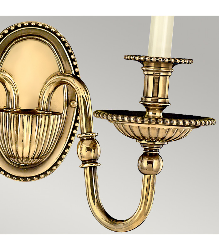 Cambridge 2 Light Indoor Candle Wall Light Burnished Brass (Shades Sold Separately) E14-2