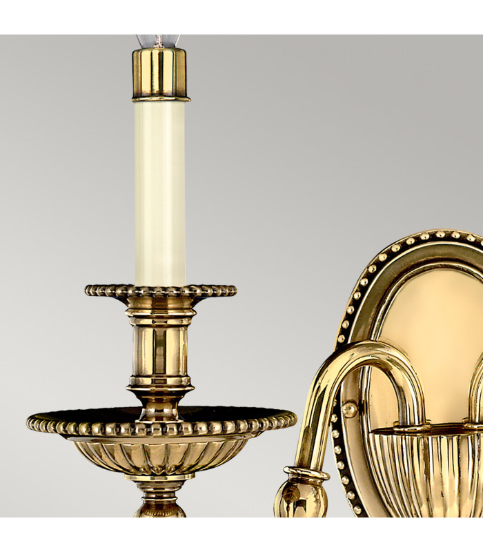 Cambridge 2 Light Indoor Candle Wall Light Burnished Brass (Shades Sold Separately) E14-4