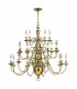 Cambridge 25 Light Candle Chandelier Burnished Brass-1