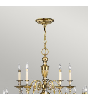 Cambridge 25 Light Candle Chandelier Burnished Brass-2