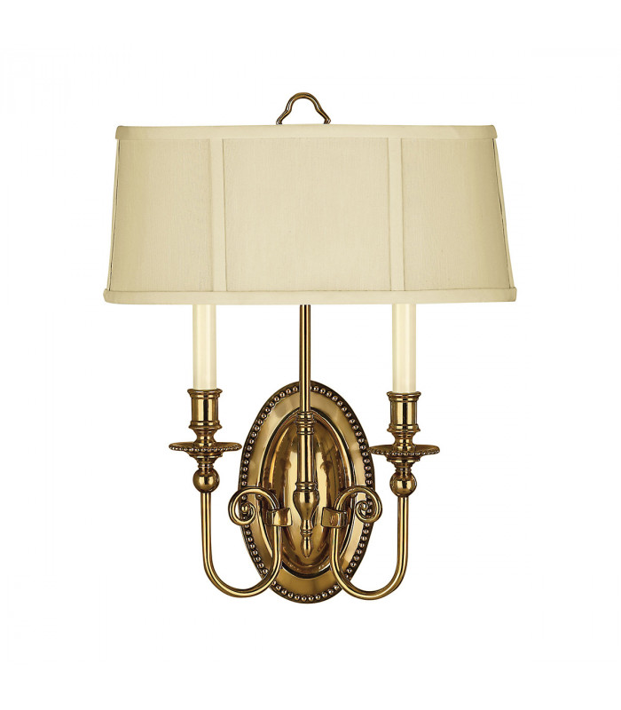 Cambridge 2 Light Wall Light Burnished Brass-1