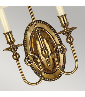 Cambridge 2 Light Wall Light Burnished Brass-2