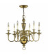 Cambridge 6 Light Chandelier Polished Brass Finish E14-1