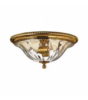 Cambridge 2 Light Flush Mount Ceiling Light Burnished Brass E27-1
