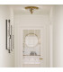 Cambridge 2 Light Flush Mount Ceiling Light Burnished Brass E27-5