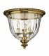 Cambridge 3 Light Flush Mount Ceiling Light Burnished Brass E14-1