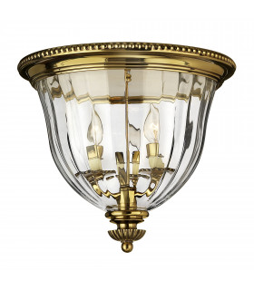 Cambridge 3 Light Flush Mount Ceiling Light Burnished Brass E14-1