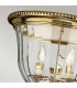 Cambridge 3 Light Flush Mount Ceiling Light Burnished Brass E14-2