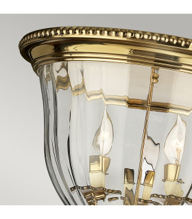 Cambridge 3 Light Flush Mount Ceiling Light Burnished Brass E14-2