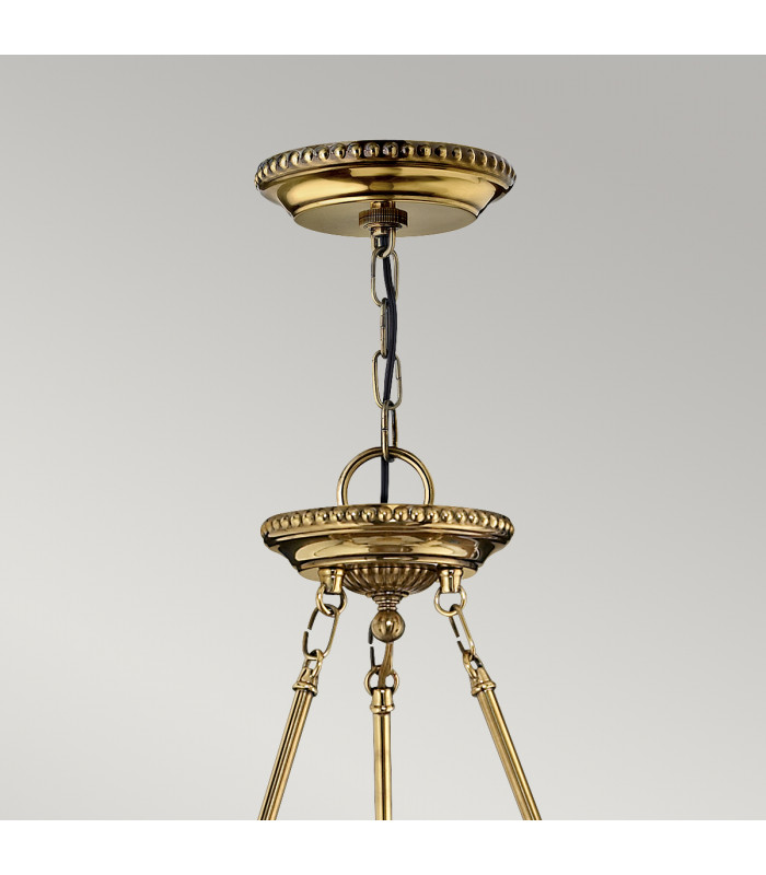 Cambridge 3 Light  Large Ceiling Pendant Polished Brass E14-2