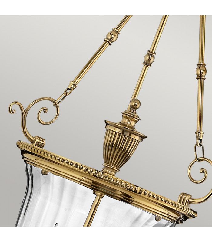Cambridge 3 Light  Large Ceiling Pendant Polished Brass E14-3