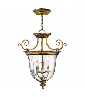 Cambridge 3 Light  Small Ceiling Pendant Polished Brass E14-1