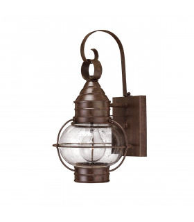 Cape Cod 1 Light Outdoor Small Wall Lantern Light Sienna Bronze E27