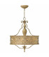 Carabel 3 Light Round Ceiling Pendant Chandelier Brushed Champagne E27-1