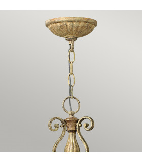 Carabel 3 Light Round Ceiling Pendant Chandelier Brushed Champagne E27-2