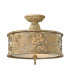 Carabel 2 Light Small Semi Flush Ceiling Light Brushed Champagne E27-1