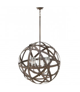 Carson 5 Light Outdoor Ceiling Pendant Light Iron IP44 E14-1