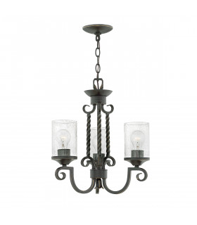 Hinkley Casa 3 Light Chandelier Olde Black-1