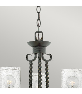 Hinkley Casa 3 Light Chandelier Olde Black-2