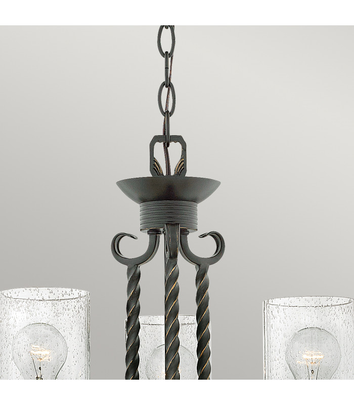 Hinkley Casa 3 Light Chandelier Olde Black-2