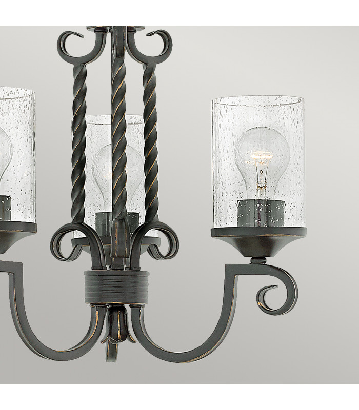 Hinkley Casa 3 Light Chandelier Olde Black-3