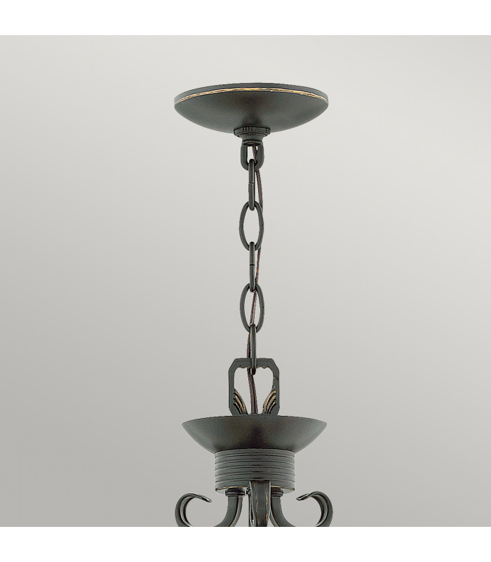 Hinkley Casa 3 Light Chandelier Olde Black-4