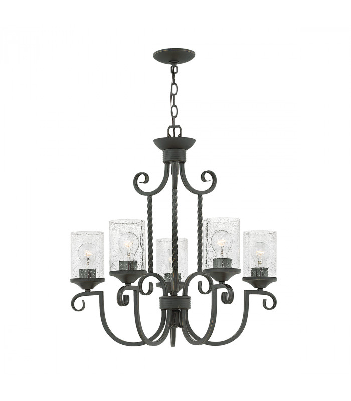 Hinkley Casa 5 Light Chandelier Olde Black-1
