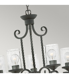 Hinkley Casa 5 Light Chandelier Olde Black-2