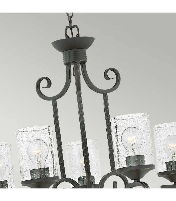 Hinkley Casa 5 Light Chandelier Olde Black-2