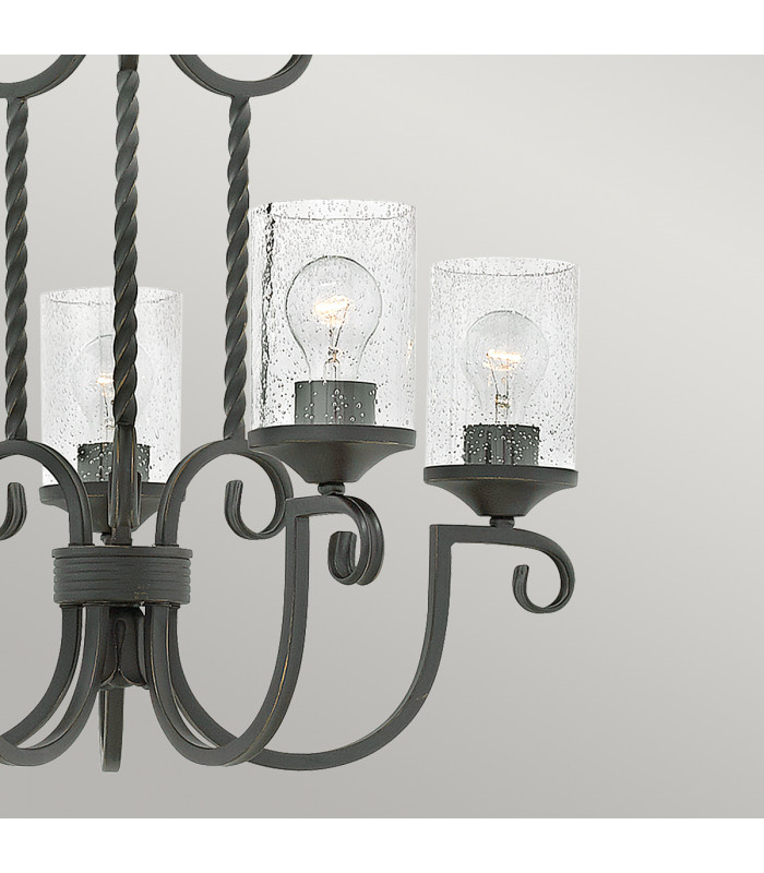 Hinkley Casa 5 Light Chandelier Olde Black-3