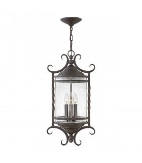 Hinkley Casa Outdoor 3 Light Chain Lantern Olde Black IP44-1