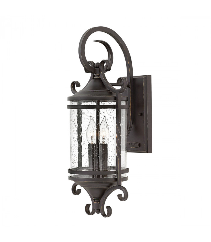 Hinkley Casa Outdoor 2 Light Wall Lantern Olde Black IP44-1