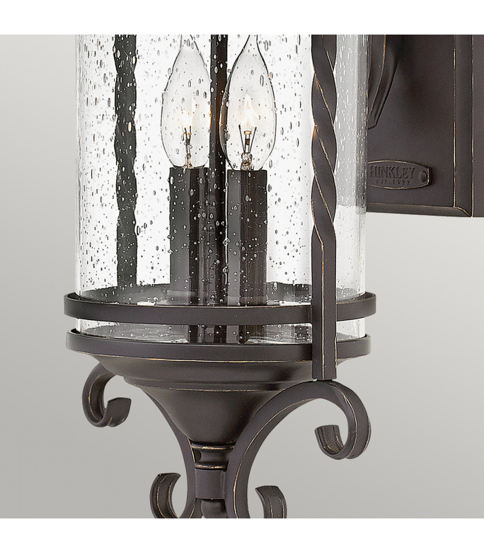 Hinkley Casa Outdoor 2 Light Wall Lantern Olde Black IP44-3