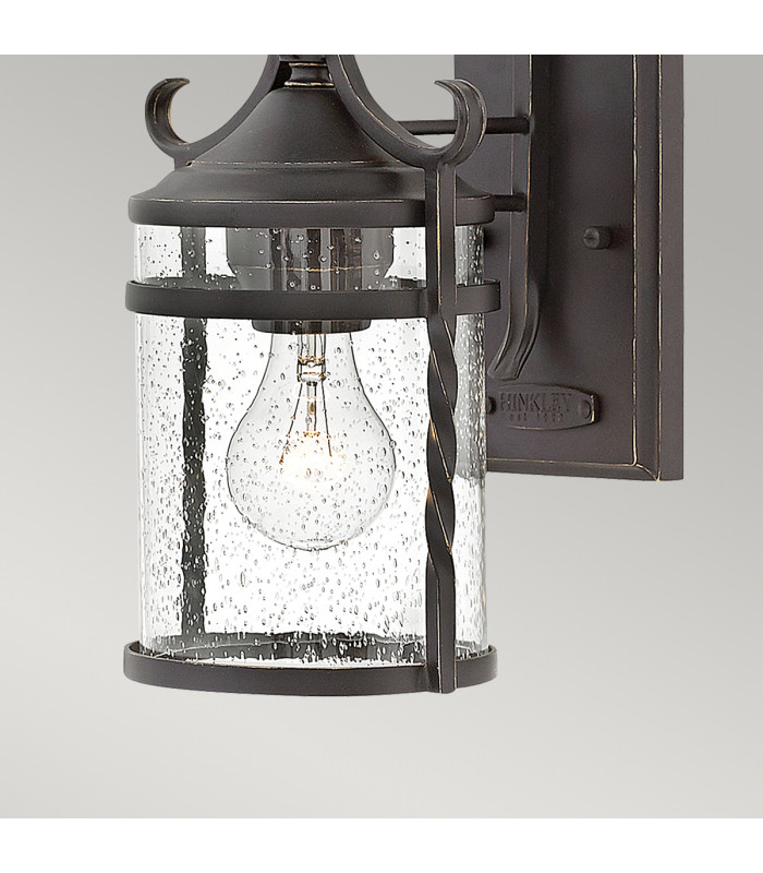 Hinkley Casa Outdoor 1 Light Wall Lantern Olde Black IP44-5