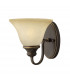 Cello 1 Light Wall Light Antique Bronze Glass Shade E27-1