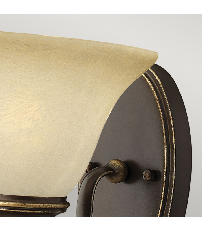 Cello 1 Light Wall Light Antique Bronze Glass Shade E27-2