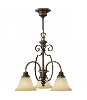 Cello Multi Arm Chandelier 3 Light Antique Bronze Finish E27-1