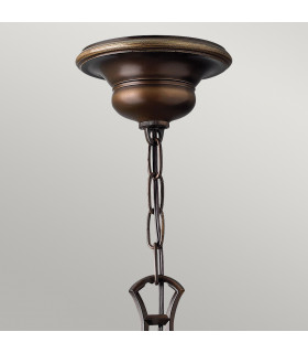 Cello 6 Light Multi Arm Chandelier Antique Bronze Finish E27-2